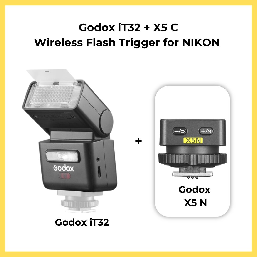 Godox iT32 TTL Mini Flash & Godox X5 TTL Wireless Flash Trigger for Sony/Canon/Nikon