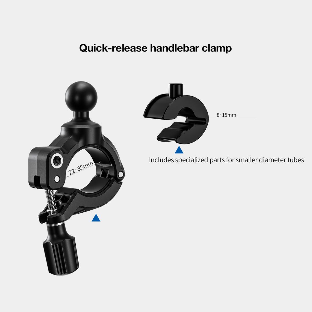 Leofoto LAC-02 Action Camera Bike Mount for DJI Action 6, Action 5 , Insta360 X5, Ace Pro2