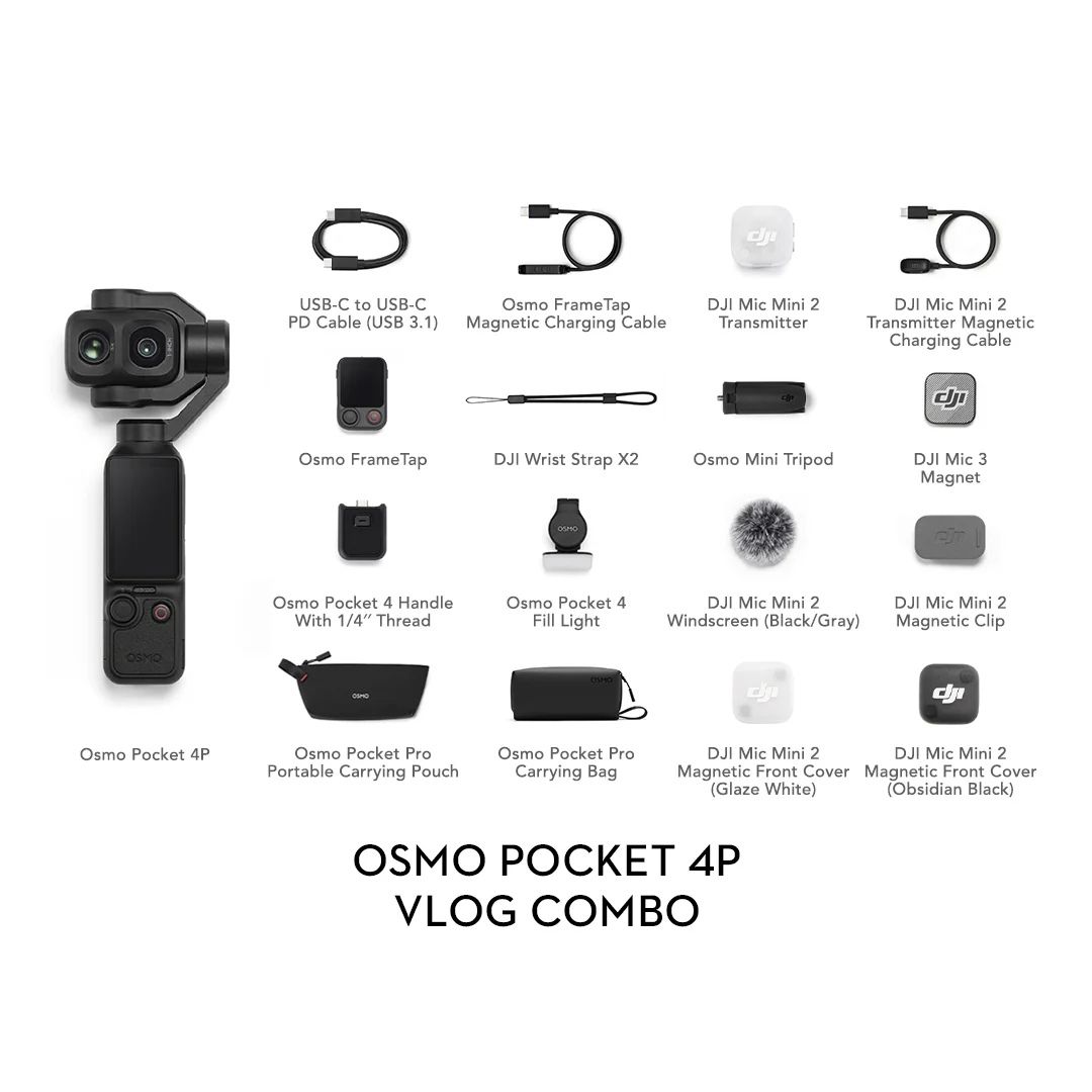 DJI Osmo Pocket 4P - Standard Combo / Vlog Combo