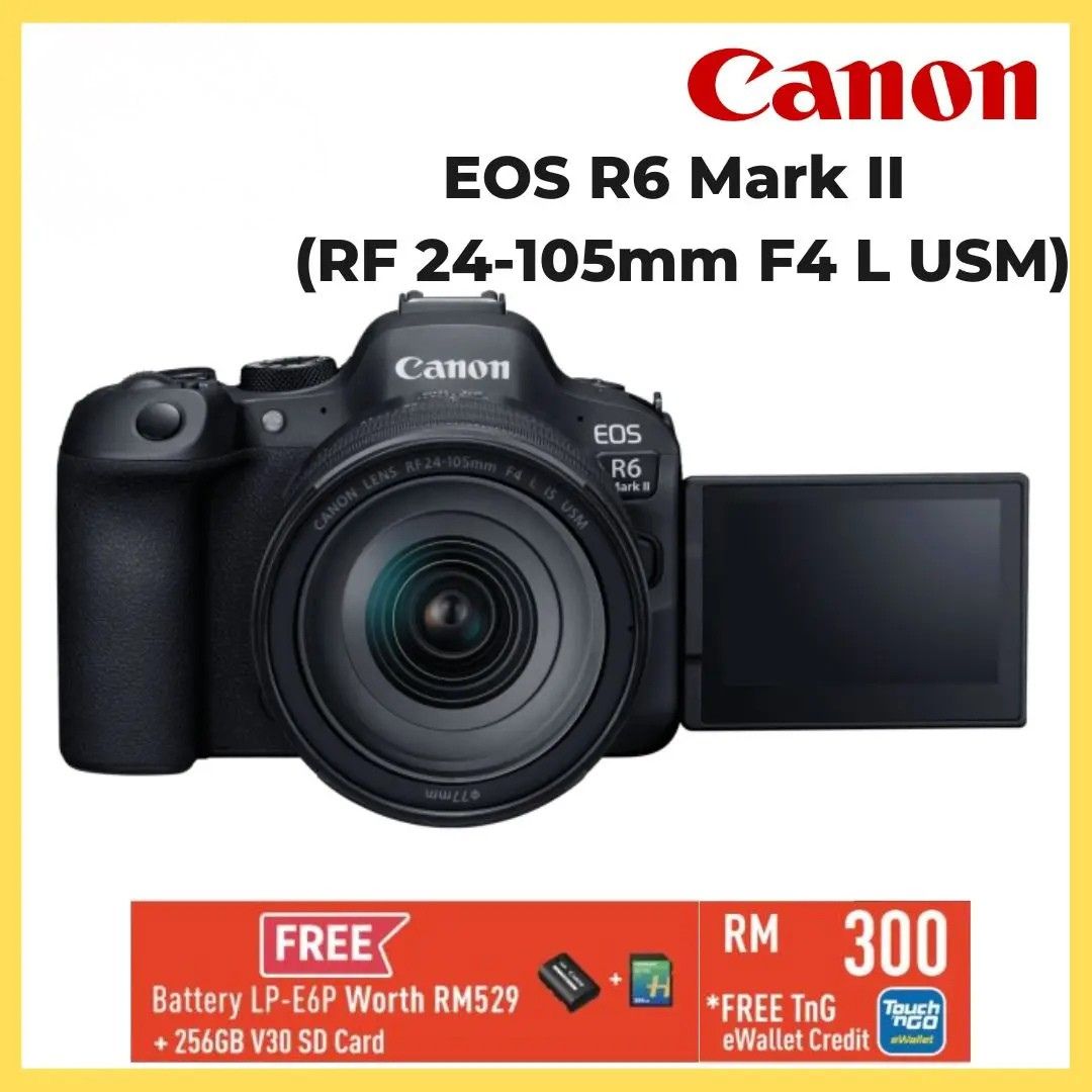 CANON EOS R6 Mark II  [Free Battery LP-E6P + 256GB V30 SD card]
