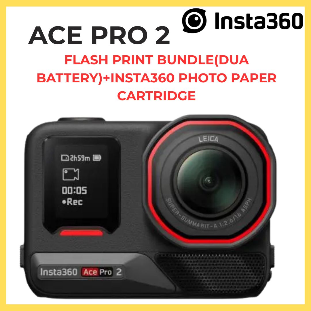 Insta360 Ace Pro 2 Flash Print Bundle (Dual Battery) + Insta360 Photo Paper Cartridge
