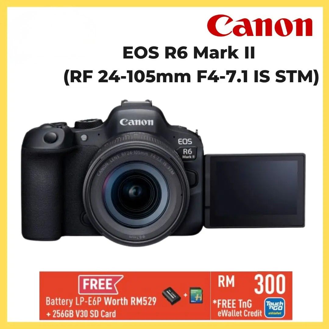 CANON EOS R6 Mark II  [Free Battery LP-E6P + 256GB V30 SD card]