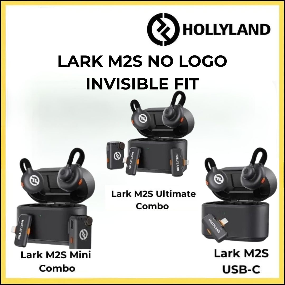 Hollyland LARK M2S Combo 2-Person Wireless Microphone System for Cameras and Mobile Devices (2.4 GHz, Space Gray)