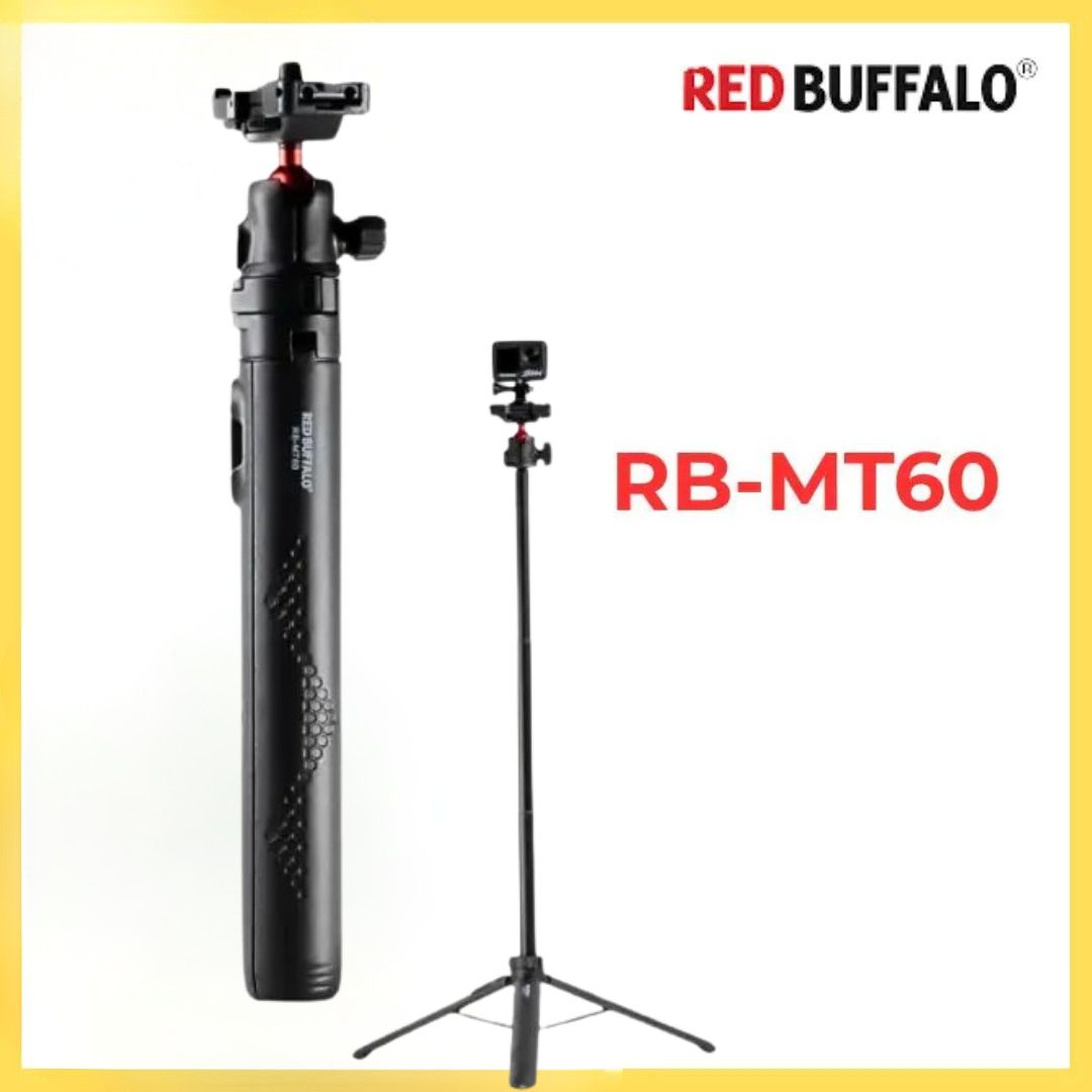 RED BUFFALO RB-MT60 High Extendable Tripod With Bluetooth Shutter Remote