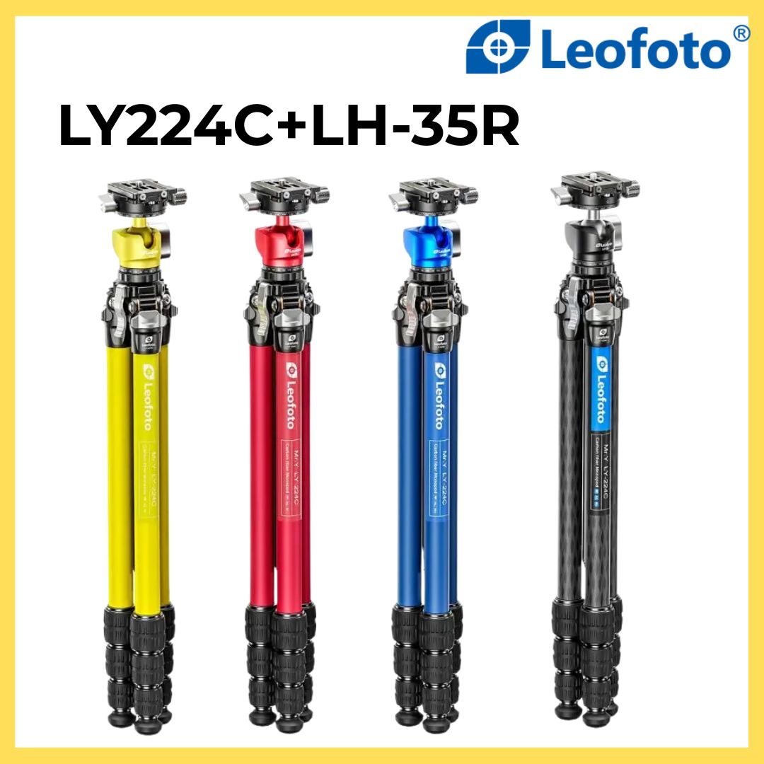 Leofoto LY-224C Carbon Fibre Tripod with LH-25R Ball Head Tripod Kit
