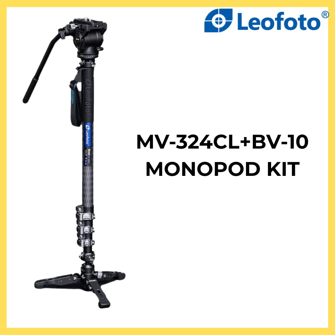 Leofoto MV-324CL+BV-10+VD-03 4 Section Monopod Kit 