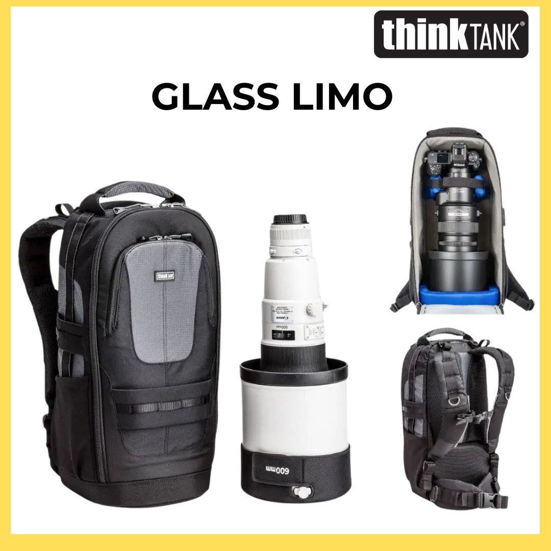 Think Tank Photo Glass Limo Backpack for long lenses up to 600mm f/4 or regular DSLR/Mirrorless Body