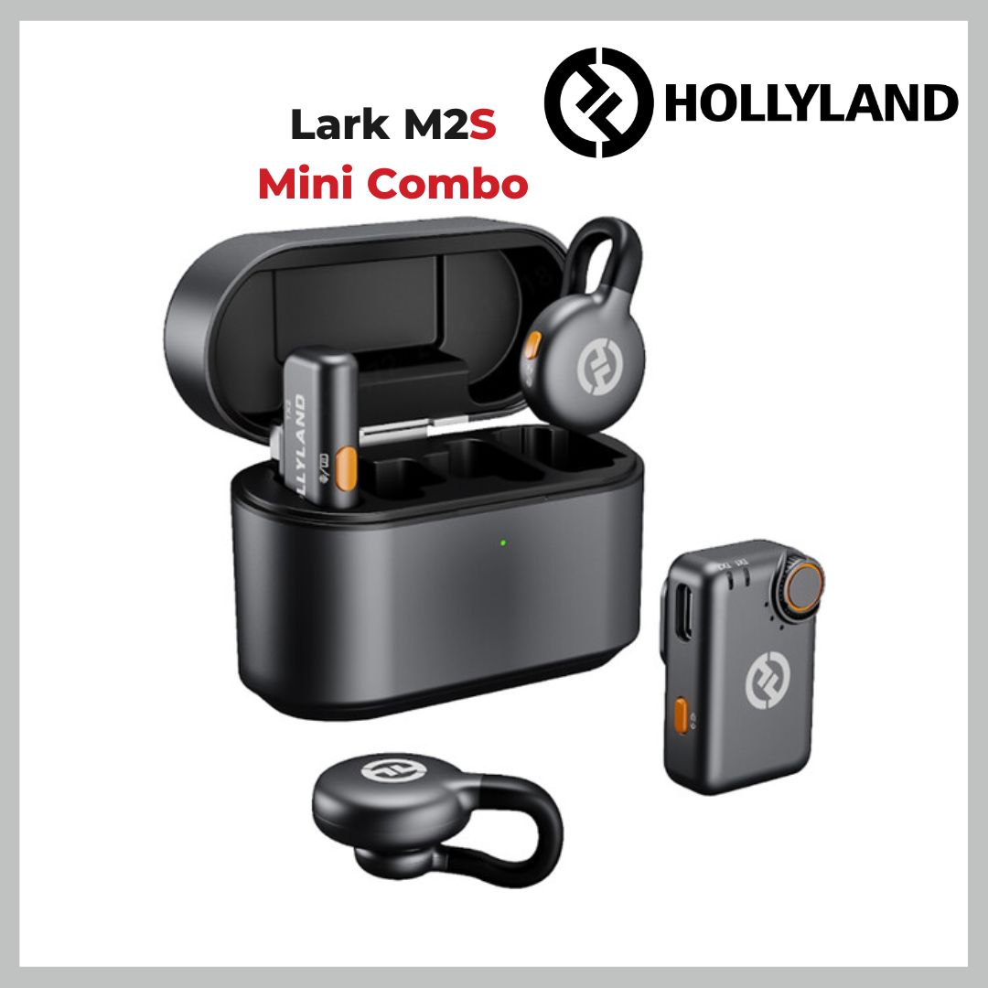 Hollyland LARK M2S Combo 2-Person Wireless Microphone System for Cameras and Mobile Devices (2.4 GHz, Space Gray)