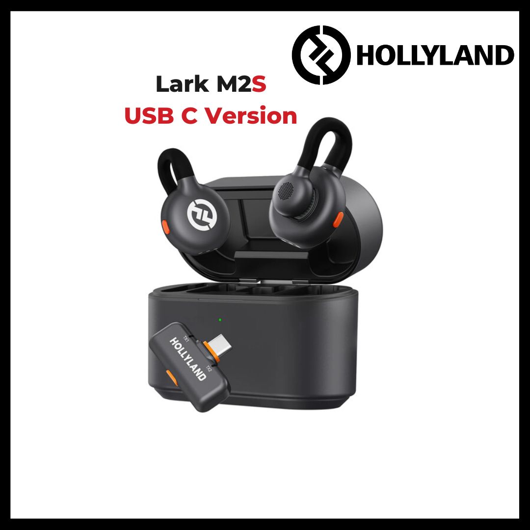 Hollyland LARK M2S Combo 2-Person Wireless Microphone System for Cameras and Mobile Devices (2.4 GHz, Space Gray)