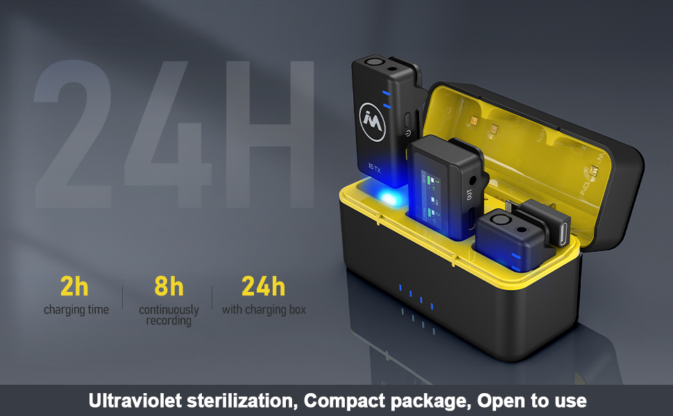 MAILADA X5 X5iS Pro 2 mic with Voice Recording Mode Charging Case Wireless Mic UV Sterilization 1 Year Malaysia Warranty