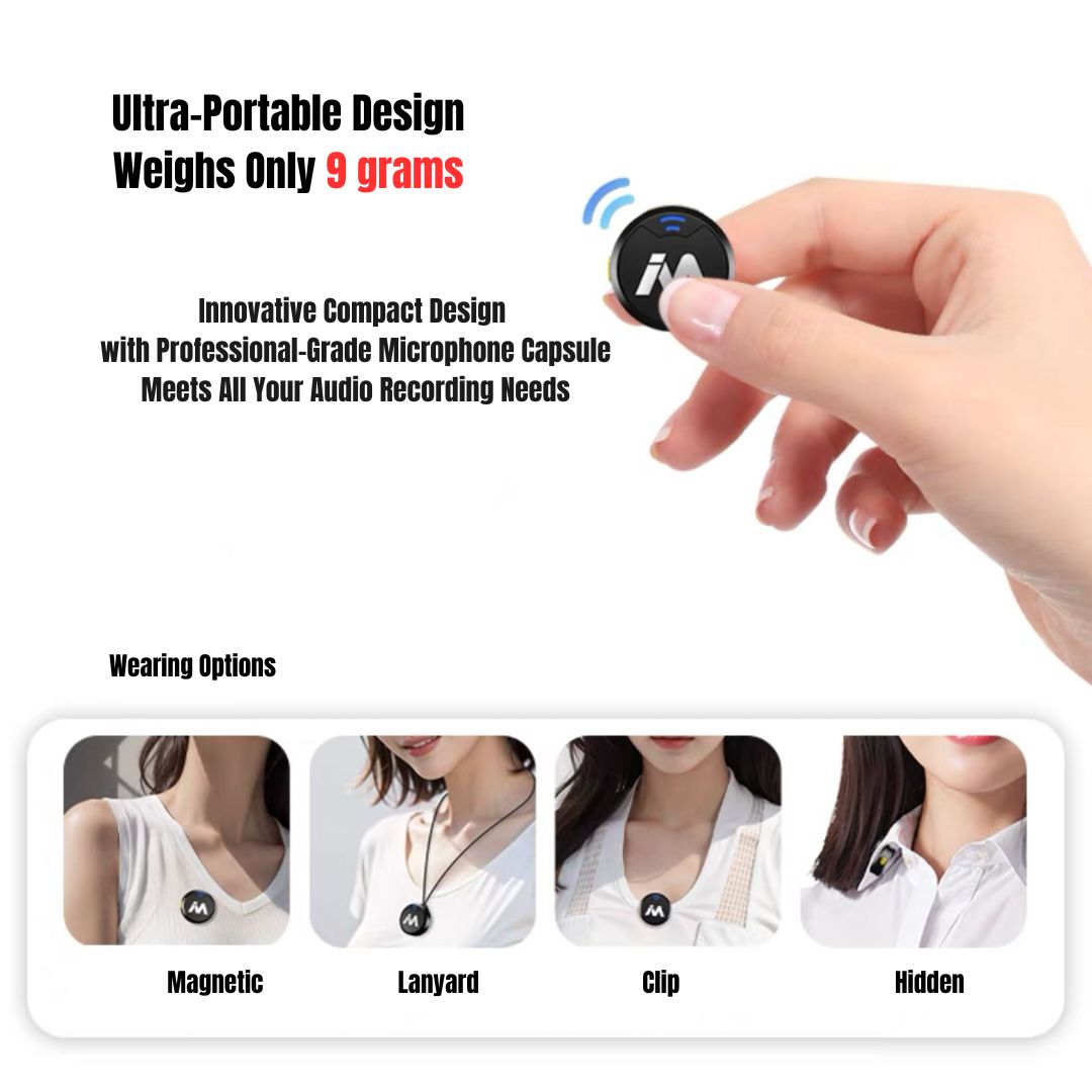 Mailada X3 Wireless Microphone for Smartphone Livestream Video Recording Magnet Clip Mic