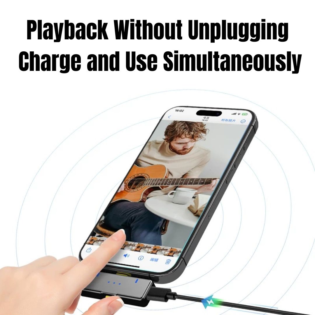 Mailada X3 Wireless Microphone for Smartphone Livestream Video Recording Magnet Clip Mic