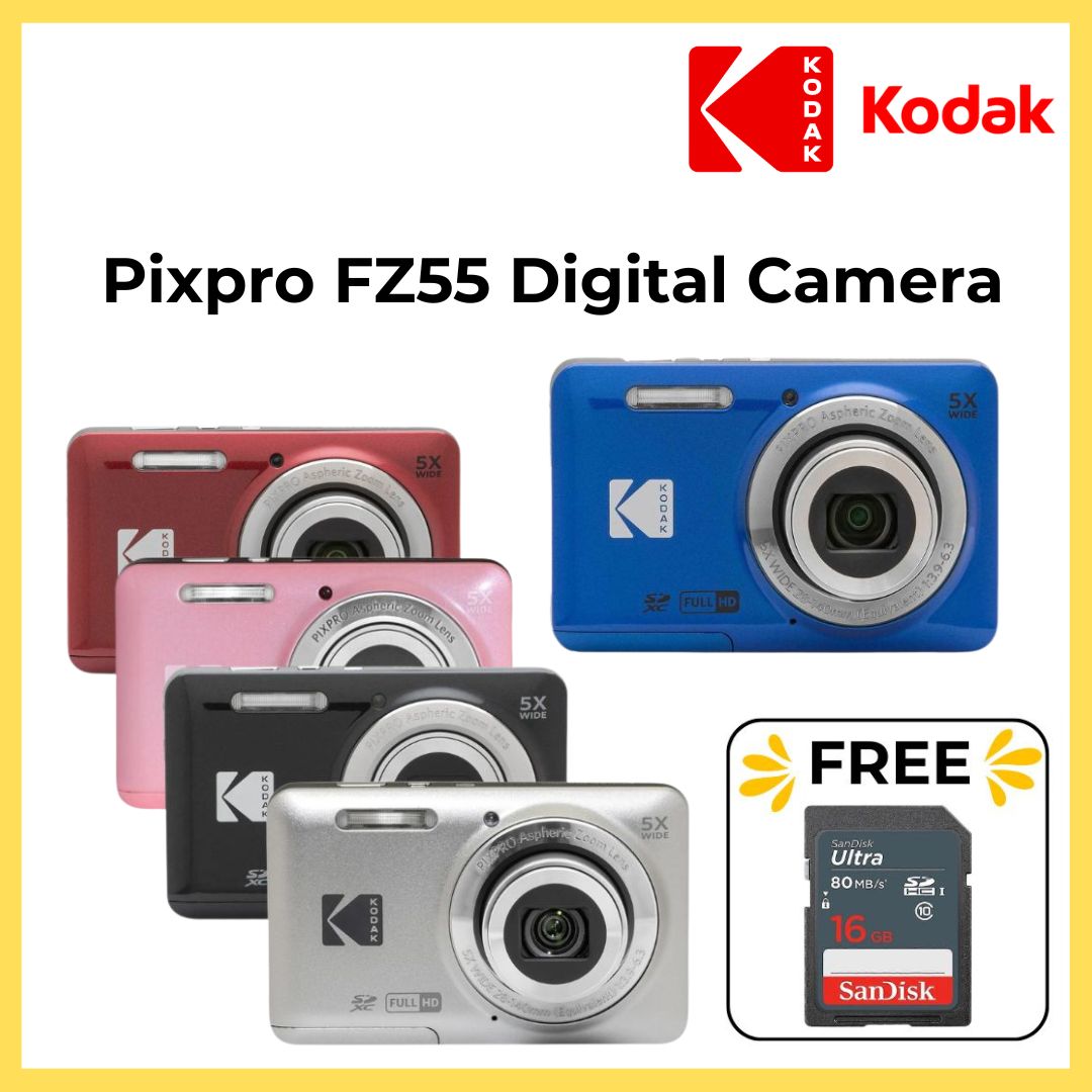 KODAK PIXPRO FZ55 DIGITAL CAMERA - FREE SanDisk Ultra 16GB SD Card