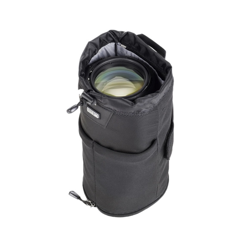 Think Tank photo Lens Changer 75 Pop Down V3.0 LC 75 Modular pouch accommodates a 70–200mm f/2.8 lens with hood reversed