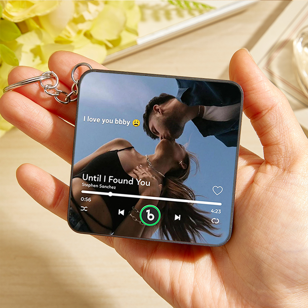 Personalisiertes Musikgeschenk Mini-kühlschrankmagnet Schlüsselanhänger Personalisierte Foto-spieluhr Spiellied Valentinstagsgeschenk Für Sie Foto-musikmagnet Schlüsselanhänger Jahrestagsgeschenke