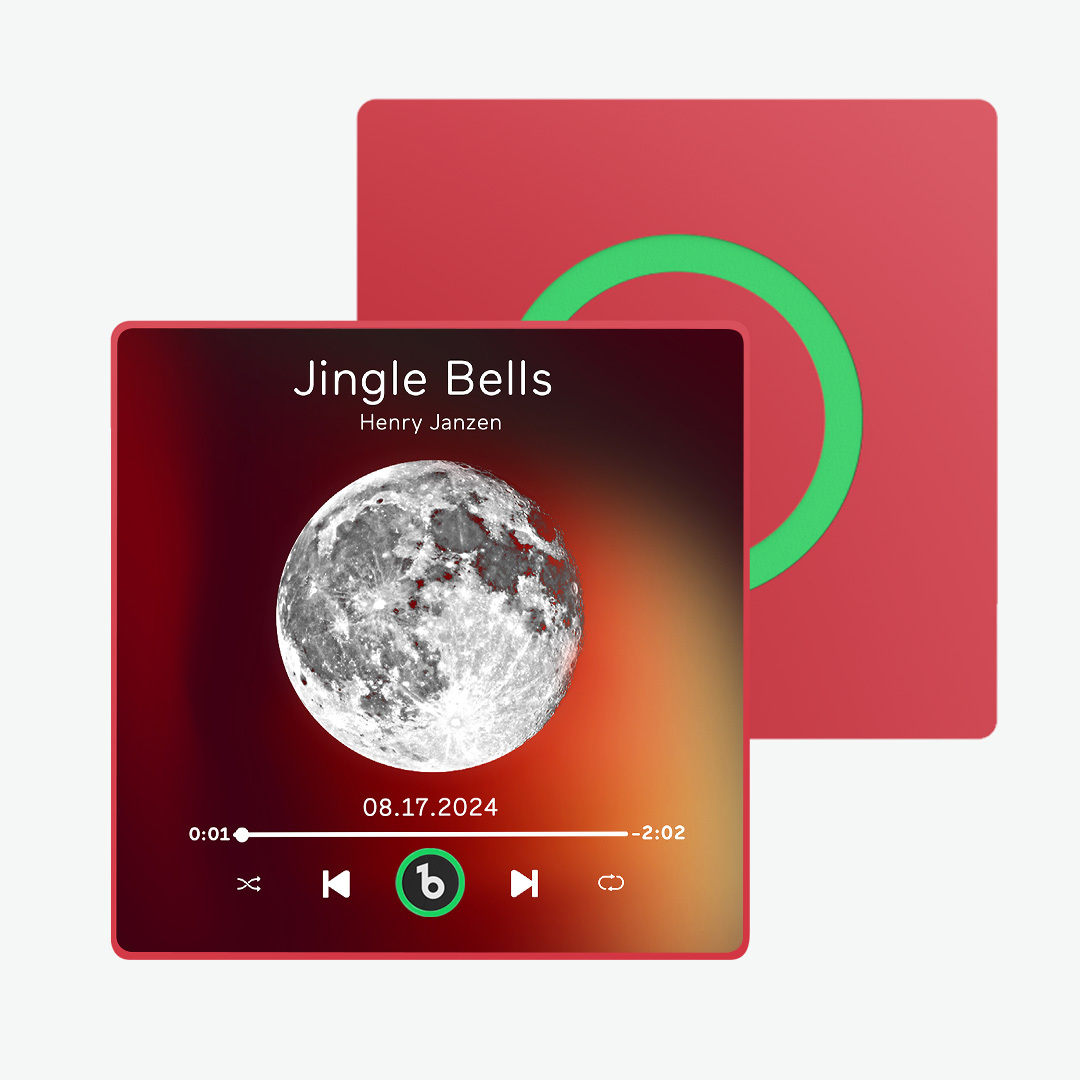 Benutzerdefinierte Musik Und Mondphasen-kühlschrankmagnet Fridgebeats Pro Unterstützt Bluetooth-konnektivität - Fridgebeatsde