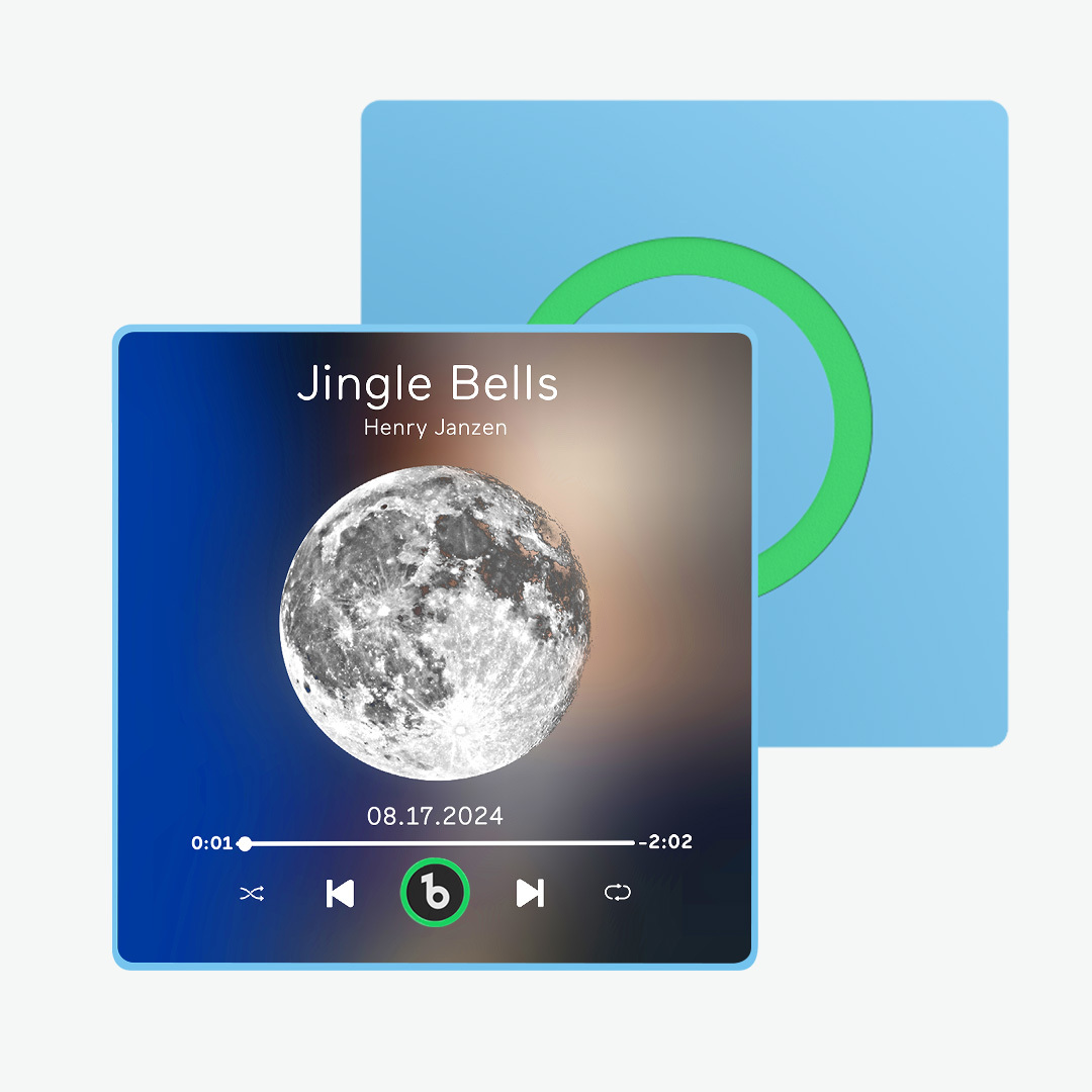 Benutzerdefinierte Musik Und Mondphasen-kühlschrankmagnet Fridgebeats Pro Unterstützt Bluetooth-konnektivität - Fridgebeatsde