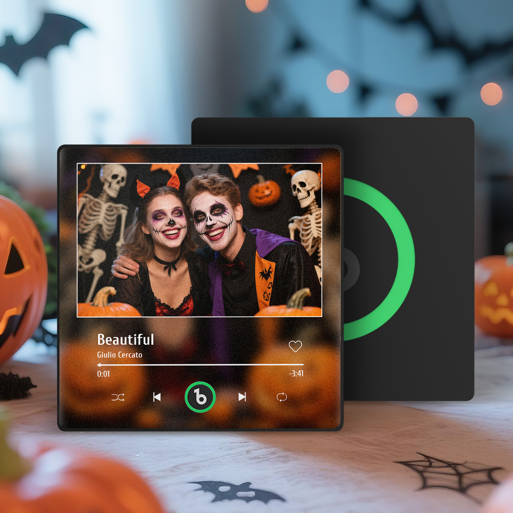 Personalisierter Musik Kühlschrankmagnet Personalisierter Songmagnet Halloween Geschenk Für Ihn - Fridgebeatsde