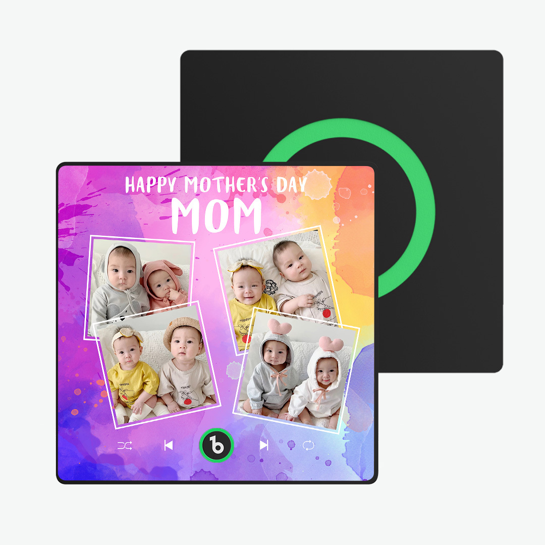 Personalisierte Musik-kühlschrankmagnete, Die Musik Spielen, Mit 4 Fotos, Muttertagsgeschenke Für Mama - Fridgebeatsde