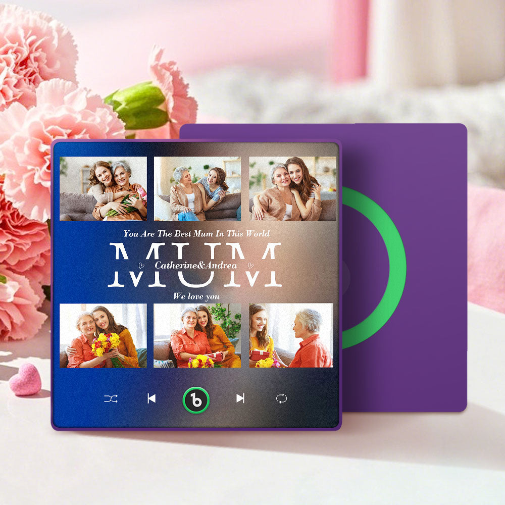 Kühlschrankmagnete Mit Musik Und 6 Fotos, Personalisierbar, Geschenk Zum Muttertag Für Mama