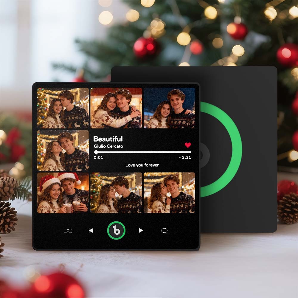 Kühlschrankmagnet Mit Musik Und Mehreren Fotos, Personalisierter Foto-song-magnet, Der Musik Abspielen Kann, Weihnachtsgeschenk Für Paare - Fridgebeatsde