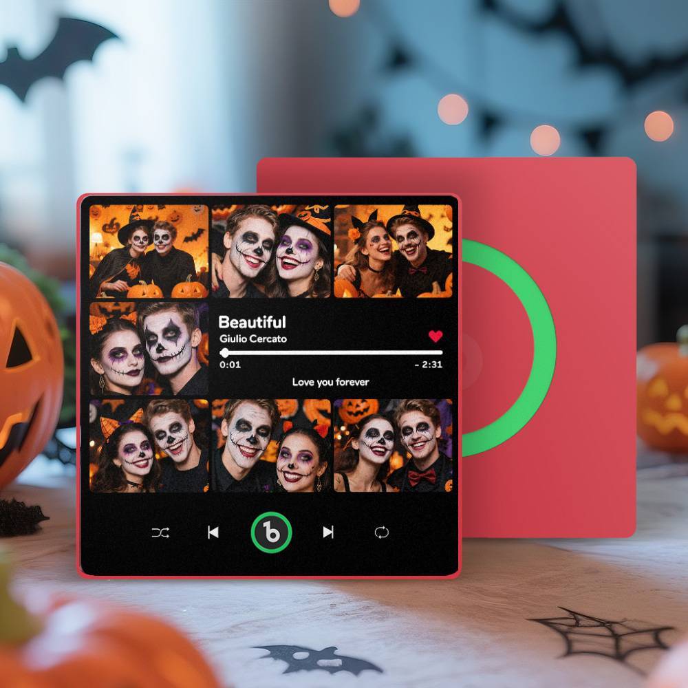 Kühlschrankmagnet Mit Musik Und Mehreren Fotos, Personalisierter Foto-song-magnet, Der Musik Abspielen Kann, Halloween-geschenk Für Paare - Fridgebeatsde