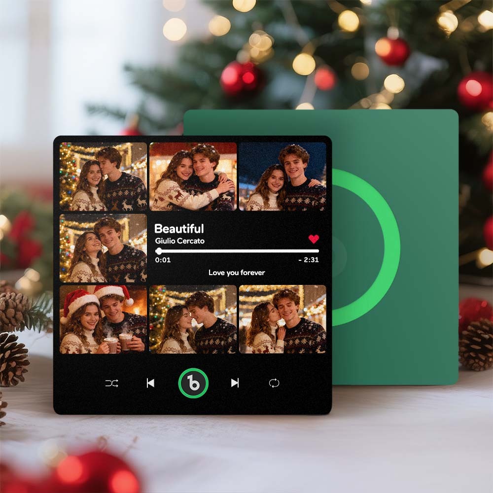 Kühlschrankmagnet Mit Musik Und Mehreren Fotos, Personalisierter Foto-song-magnet, Der Musik Abspielen Kann, Weihnachtsgeschenk Für Paare - Fridgebeatsde