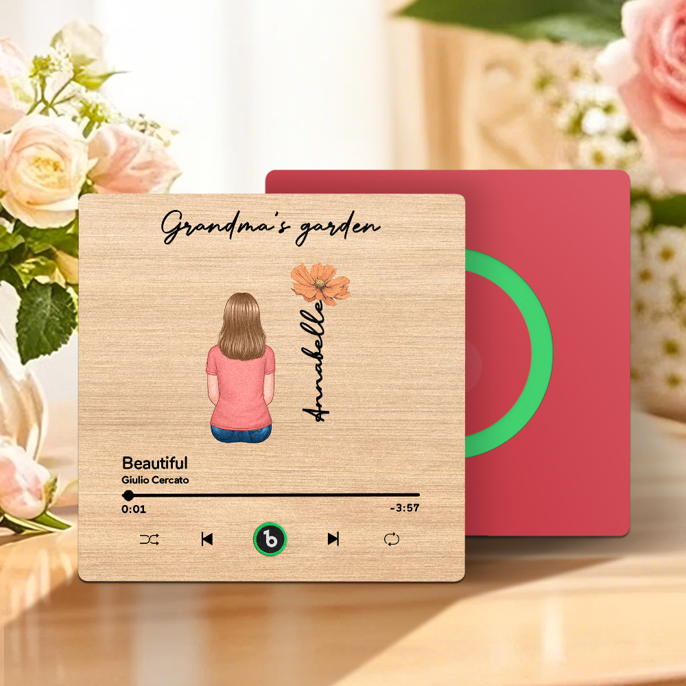 Personalisierter Musik-kühlschrankmagnet Zum Muttertag, Wandaufkleber Mit Foto, Der Musik Ohne Handy Abspielt. Mehrere Stile - Fridgebeatsde