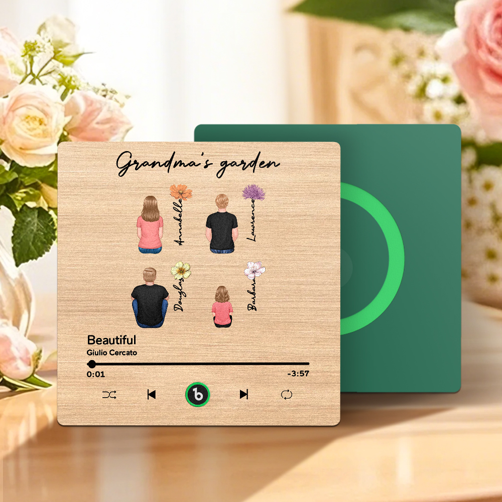 Personalisierter Musik-kühlschrankmagnet Zum Muttertag, Wandaufkleber Mit Foto, Der Musik Ohne Handy Abspielt. Mehrere Stile - Fridgebeatsde