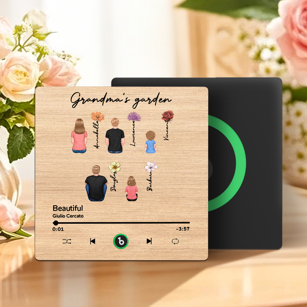 Personalisierter Musik-kühlschrankmagnet Zum Muttertag, Wandaufkleber Mit Foto, Der Musik Ohne Handy Abspielt. Mehrere Stile - Fridgebeatsde