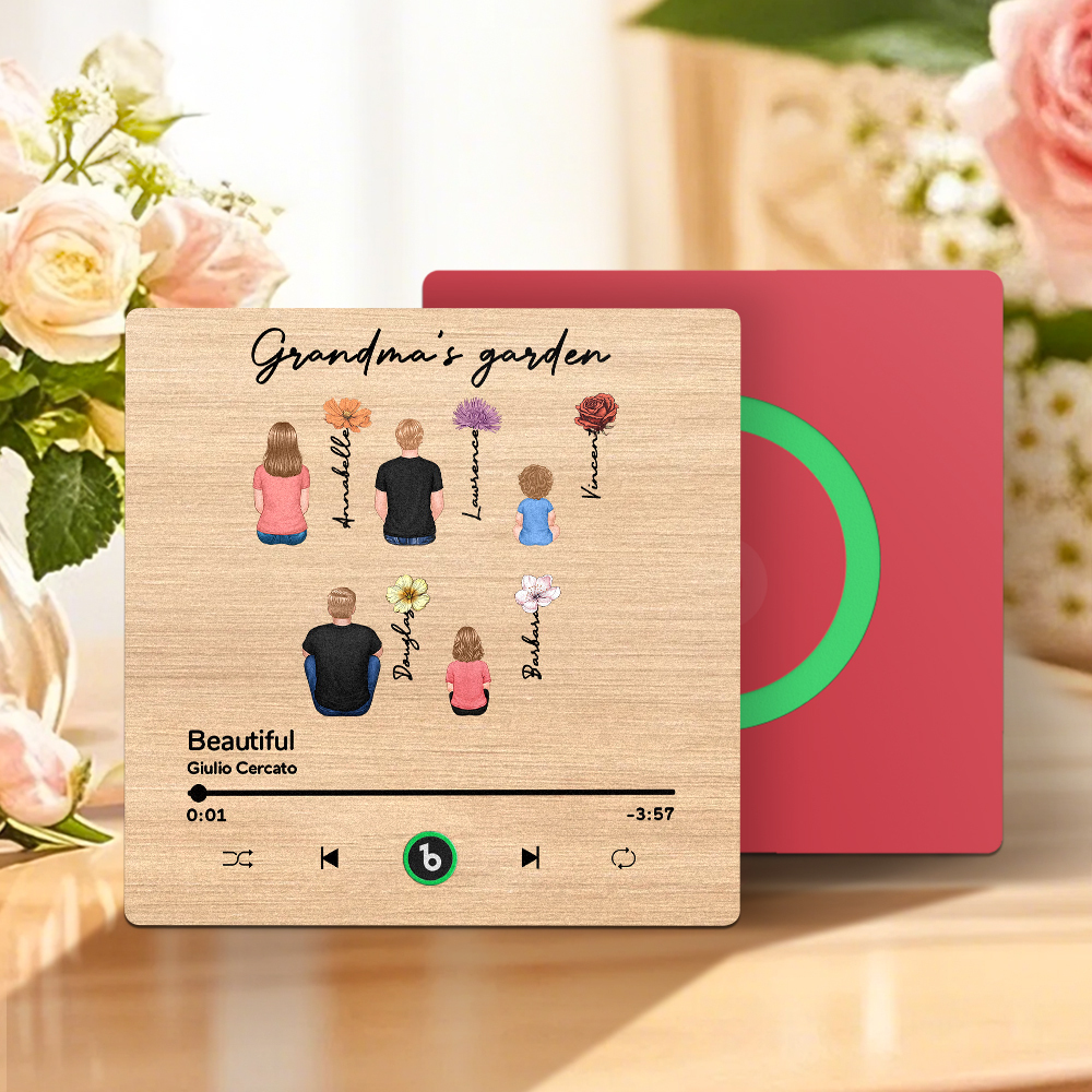 Personalisierter Musik-kühlschrankmagnet Zum Muttertag, Wandaufkleber Mit Foto, Der Musik Ohne Handy Abspielt. Mehrere Stile - Fridgebeatsde