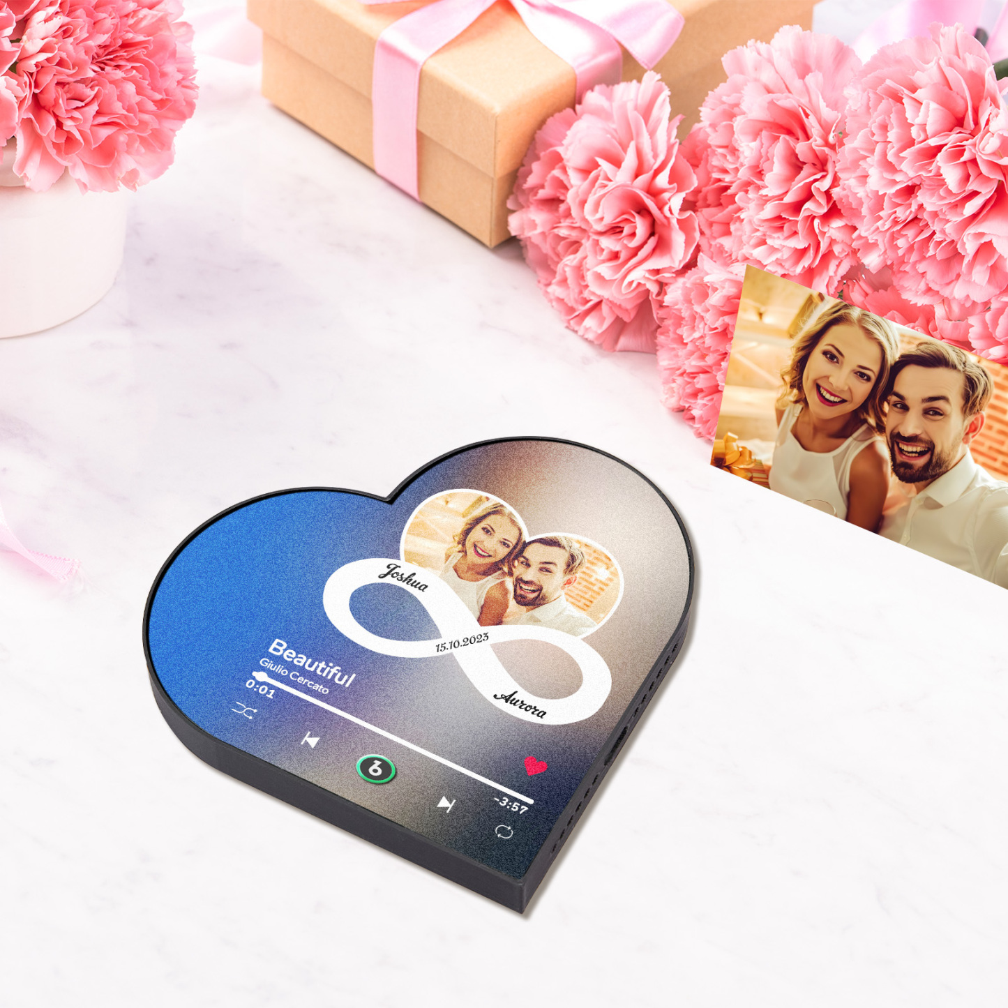 Personalisierter Herzförmiger Musik-kühlschrankmagnet Für Immer Liebe Jahrestagsgeschenke - Fridgebeatsde