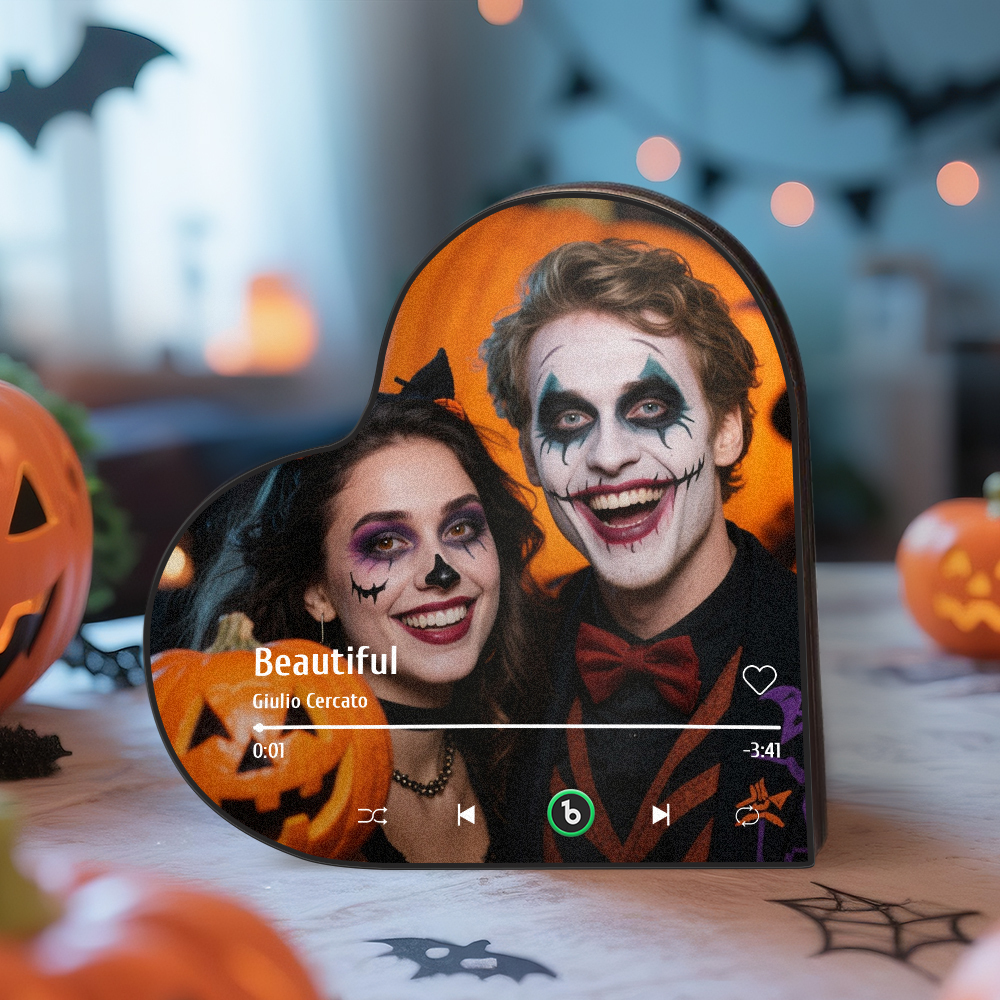 Benutzerdefinierter Musik-kühlschrankmagnet, Benutzerdefinierter Herzrahmen, Album-kühlschrankmagnet, Musik-wandfotoaufkleber, Halloween-geschenk Für Liebhaber - Fridgebeatsde