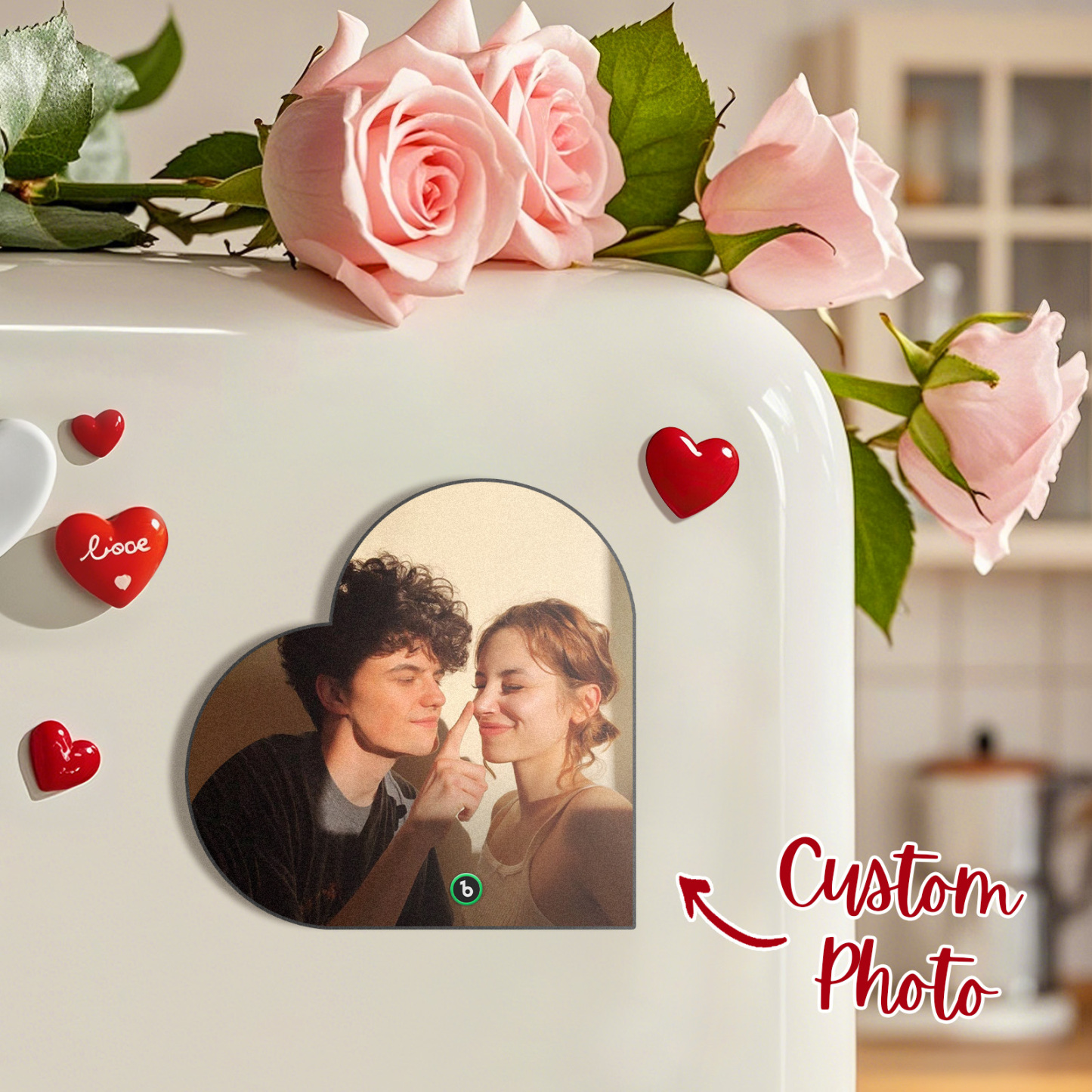 Benutzerdefinierter Musik-kühlschrankmagnet, Benutzerdefinierter Herzrahmen, Album-kühlschrankmagnet, Musik-wandfotoaufkleber, Halloween-geschenk Für Liebhaber - Fridgebeatsde