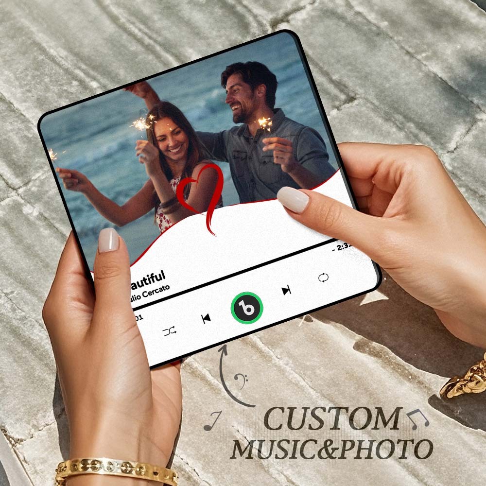 Benutzerdefinierter Musik-kühlschrankmagnet, Kreatives Geschenk Für Paare, Bunter Rahmen, Album-kühlschrankmagnet, Kann Lieder Abspielen, Geschenk Für Sie - Fridgebeatsde