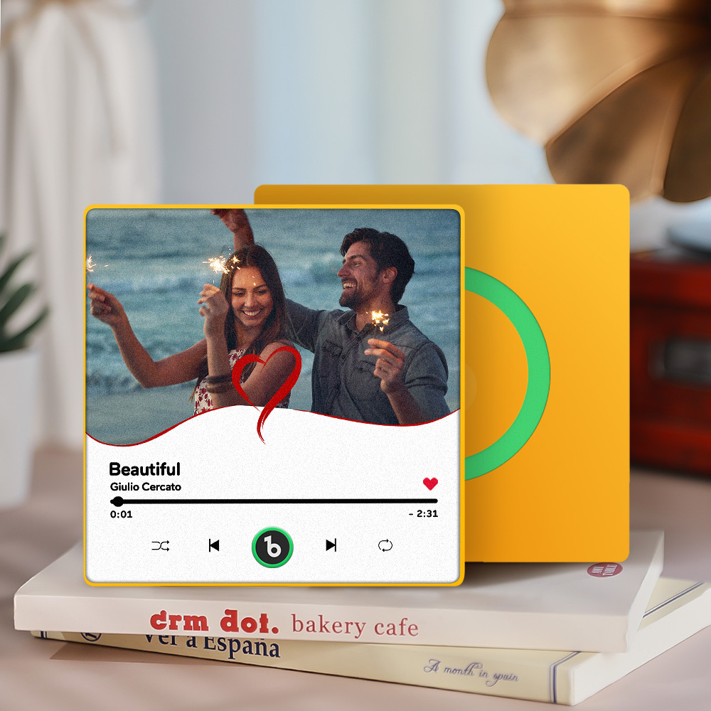 Benutzerdefinierter Musik-kühlschrankmagnet, Kreatives Geschenk Für Paare, Bunter Rahmen, Album-kühlschrankmagnet, Kann Lieder Abspielen, Geschenk Für Sie - Fridgebeatsde