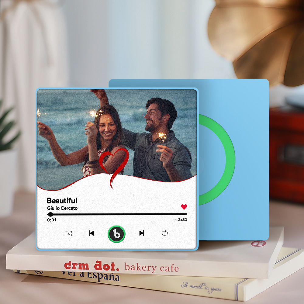 Benutzerdefinierter Musik-kühlschrankmagnet, Kreatives Geschenk Für Paare, Bunter Rahmen, Album-kühlschrankmagnet, Kann Lieder Abspielen, Geschenk Für Sie - Fridgebeatsde