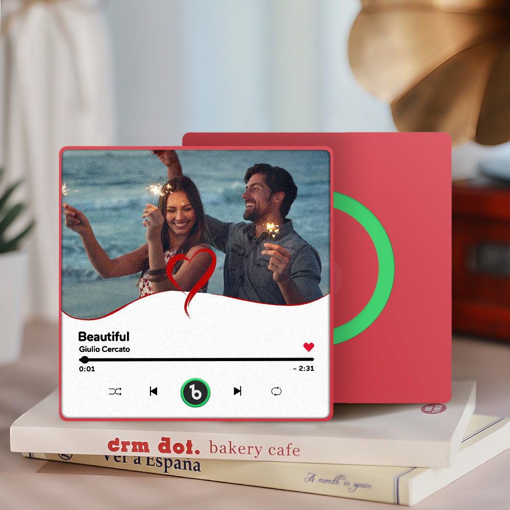 Benutzerdefinierter Musik-kühlschrankmagnet, Kreatives Geschenk Für Paare, Bunter Rahmen, Album-kühlschrankmagnet, Kann Lieder Abspielen, Geschenk Für Sie - Fridgebeatsde
