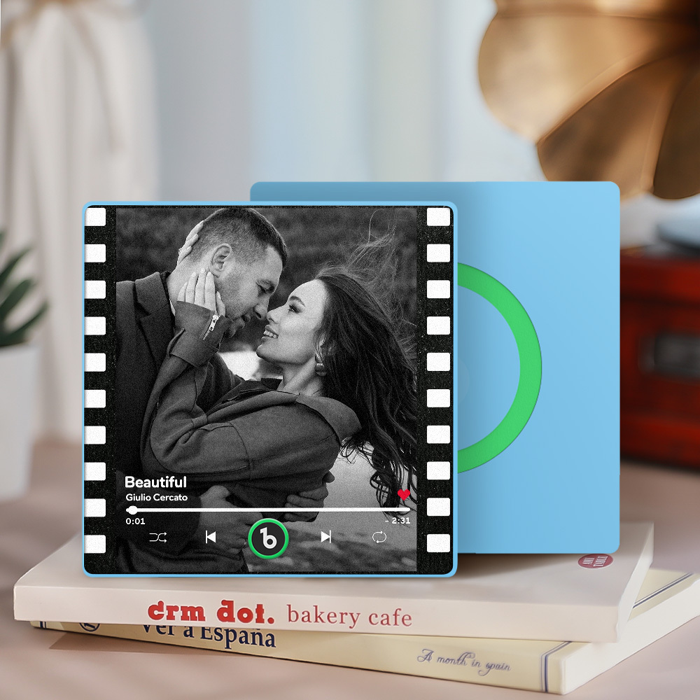 Benutzerdefinierte Musik-kühlschrankmagnete, Vintage-film, Bunter Rahmen, Album-kühlschrankmagnet, Kann Lieder Abspielen, Geschenk Für Paare - Fridgebeatsde