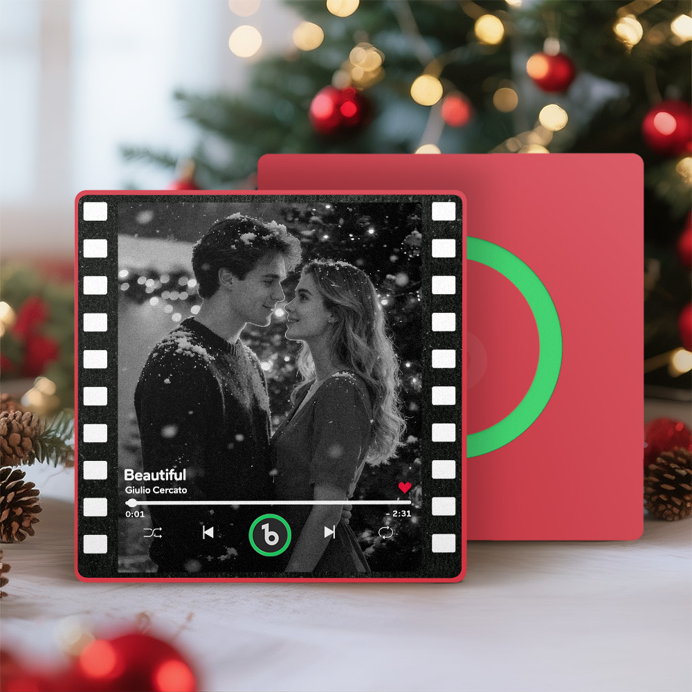 Benutzerdefinierte Musik-kühlschrankmagnete, Vintage-film, Bunter Rahmen, Album-kühlschrankmagnet, Kann Lieder Abspielen, Weihnachtsgeschenk Für Paare - Fridgebeatsde