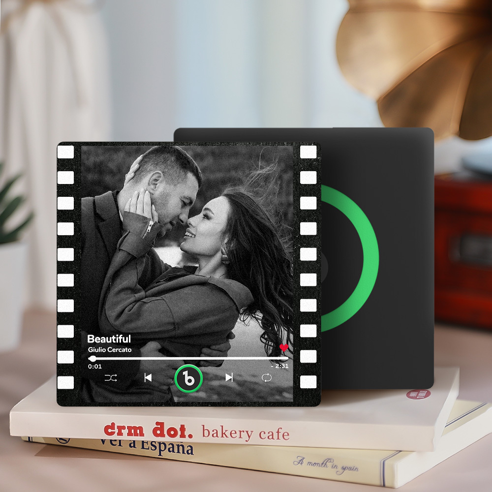 Benutzerdefinierte Musik-kühlschrankmagnete, Vintage-film, Bunter Rahmen, Album-kühlschrankmagnet, Kann Lieder Abspielen, Geschenk Für Paare - Fridgebeatsde