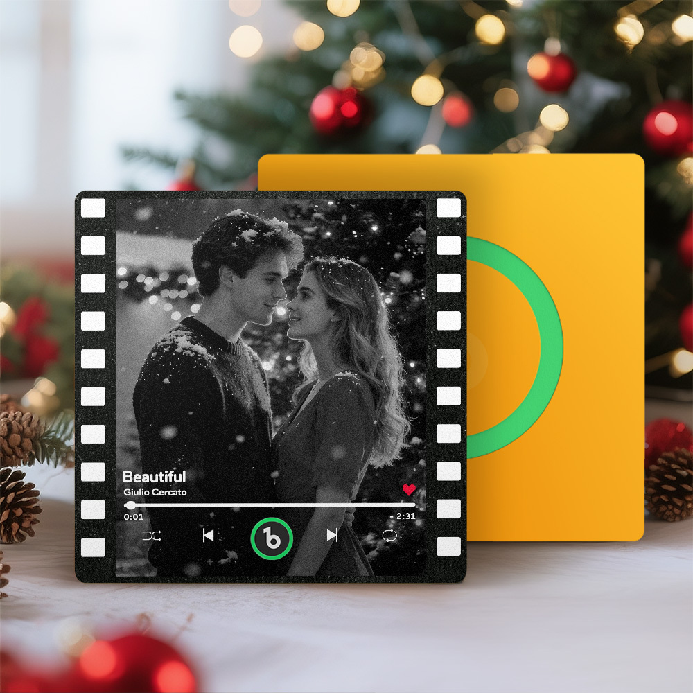 Benutzerdefinierte Musik-kühlschrankmagnete, Vintage-film, Bunter Rahmen, Album-kühlschrankmagnet, Kann Lieder Abspielen, Weihnachtsgeschenk Für Paare - Fridgebeatsde