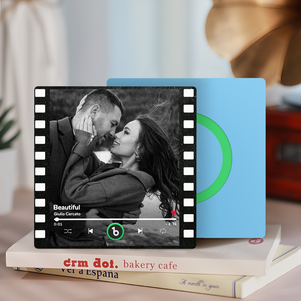 Benutzerdefinierte Musik-kühlschrankmagnete, Vintage-film, Bunter Rahmen, Album-kühlschrankmagnet, Kann Lieder Abspielen, Geschenk Für Paare - Fridgebeatsde