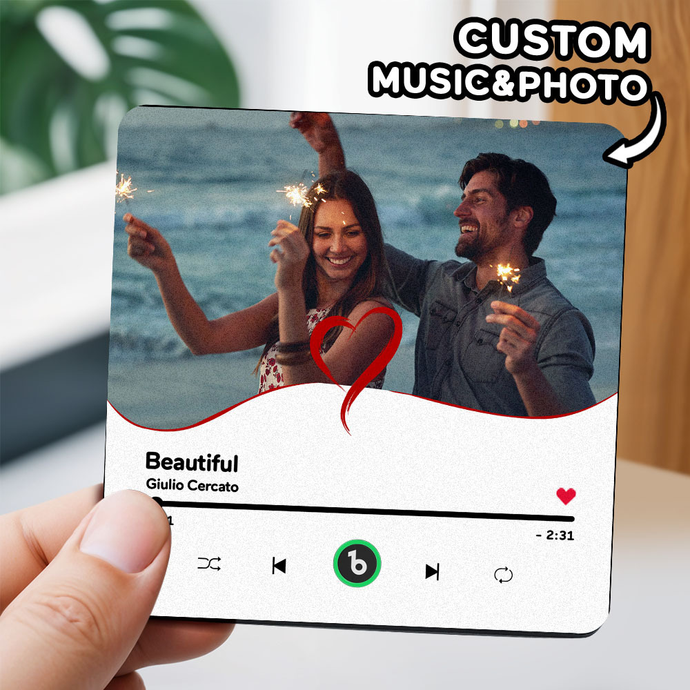 Benutzerdefinierter Musik-kühlschrankmagnet, Kreatives Geschenk Für Paare, Bunter Rahmen, Album-kühlschrankmagnet, Kann Lieder Abspielen, Geschenk Für Sie - Fridgebeatsde