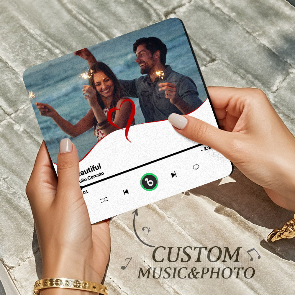 Benutzerdefinierter Musik-kühlschrankmagnet, Kreatives Geschenk Für Paare, Bunter Rahmen, Album-kühlschrankmagnet, Kann Lieder Abspielen, Geschenk Für Sie - Fridgebeatsde
