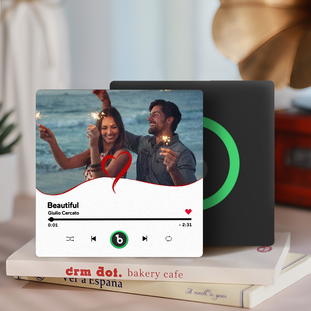 Benutzerdefinierter Musik-kühlschrankmagnet, Kreatives Geschenk Für Paare, Bunter Rahmen, Album-kühlschrankmagnet, Kann Lieder Abspielen, Geschenk Für Sie - Fridgebeatsde