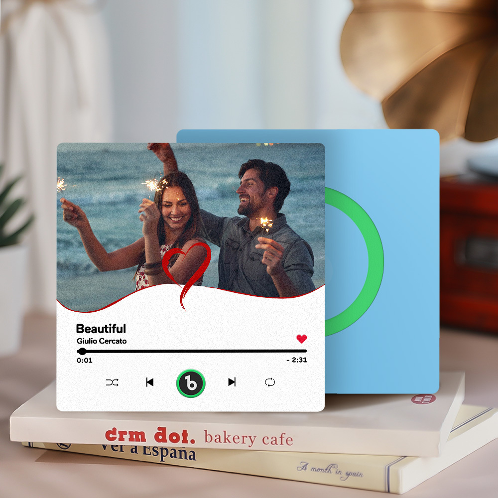 Benutzerdefinierter Musik-kühlschrankmagnet, Kreatives Geschenk Für Paare, Bunter Rahmen, Album-kühlschrankmagnet, Kann Lieder Abspielen, Geschenk Für Sie - Fridgebeatsde