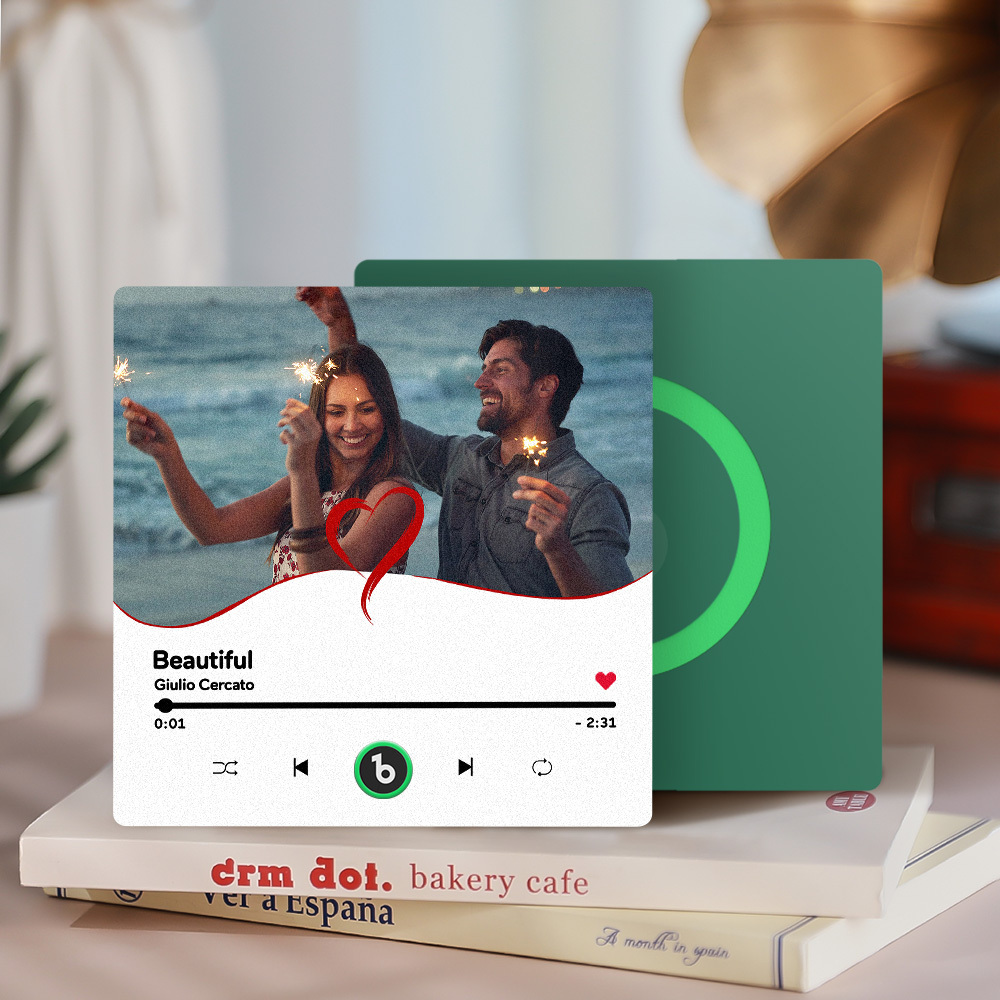Benutzerdefinierter Musik-kühlschrankmagnet, Kreatives Geschenk Für Paare, Bunter Rahmen, Album-kühlschrankmagnet, Kann Lieder Abspielen, Geschenk Für Sie - Fridgebeatsde