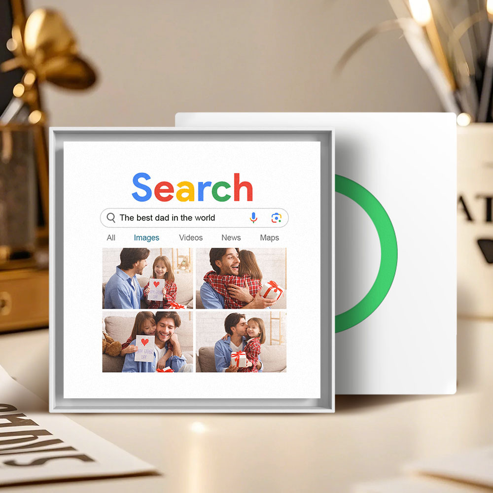 Neuer 5.0-upgrade-kühlschrankmagnet Mit Musik, Personalisierbar, „der Beste Papa Der Welt“, Kann 1–6 Rahmenkunst Und Lieder Anpassen, Die Musik Abspielen Können, Vatertagsgeschenke Für Papa - Fridgebeatsde