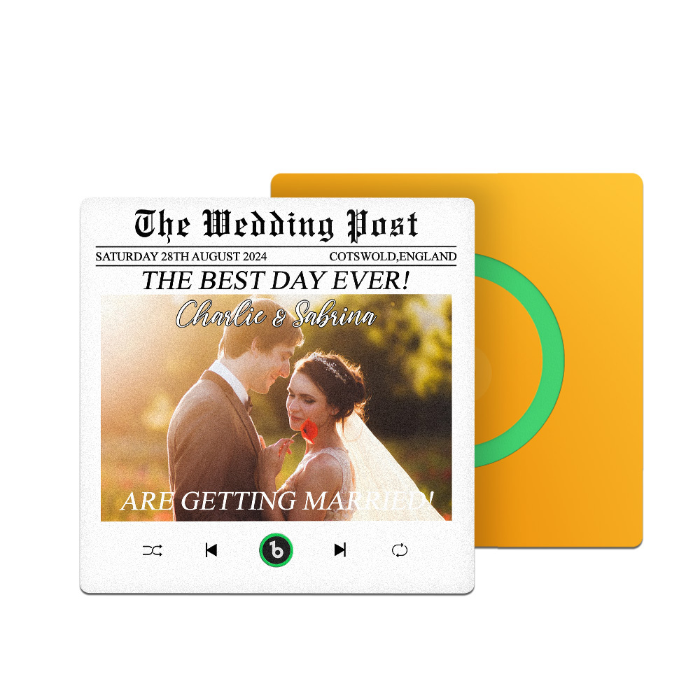 Benutzerdefinierte Musik Kühlschrankmagnete Hochzeit Post Bunte Rahmen Album Kühlschrankmagnet Kann Songs Spielen Hochzeitsgeschenke Jubiläumsgeschenke - Fridgebeatsde